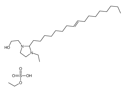 (Z)-3-ethyl-2-heptadec-8-enyl-1-(2-hydroxyethyl)imidazolidinium ethyl sulphate结构式