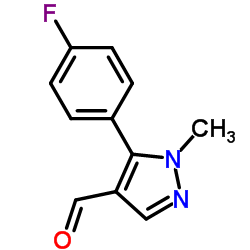 5-(4-Fluorophenyl)-1-methyl-1H-pyrazole-4-carbaldehyde结构式