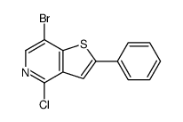 7-溴-4-氯-2-苯基噻吩并[3,2-c]吡啶结构式