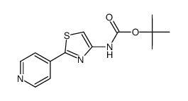 tert-butyl N-(2-pyridin-1,3-thiazol-4-yl)carbamate结构式
