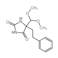5-(dimethoxymethyl)-5-phenethyl-imidazolidine-2,4-dione结构式