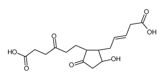 9-hydroxy-11,15-dioxo-2,3,18,19-tetranorprost-5-ene-1,20-dioic acid Structure