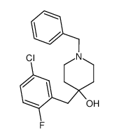 1-benzyl-4-(5-chloro-2-fluorobenzyl)-4-piperidinol Structure