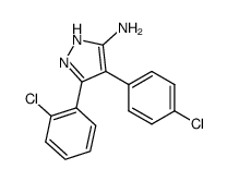 3-(2-chlorophenyl)-4-(4-chlorophenyl)-1H-pyrazol-5-amine Structure