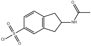 2-乙酰氨基-2,3-二氢-1H-茚基-5-磺酰氯结构式