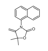 5,5-dimethyl-4-methylene-3-(naphthalen-1-yl)oxazolidin-2-one结构式
