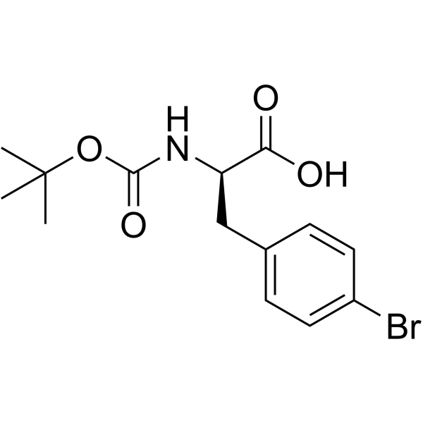 Boc-D-4-溴苯丙氨酸结构式