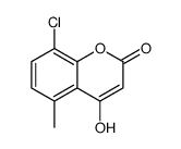 8-chloro-4-hydroxy-5-methylchromen-2-one Structure