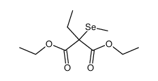 diethyl 2-ethyl-2-(methylselanyl)malonate Structure