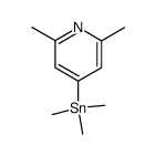 2,6-dimethyl-4-(trimethyl-stannyl)pyridine结构式