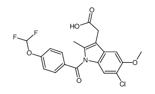 {6-chloro-1-[4-(difluoromethoxy)benzoyl]-5-methoxy-2-methyl-1H-indol-3-yl} acetic acid Structure