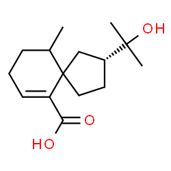 (2R)-2-(2-hydroxypropan-2-yl)-6-methyl-spiro[4.5]dec-9-ene-10-carboxyl ic acid结构式