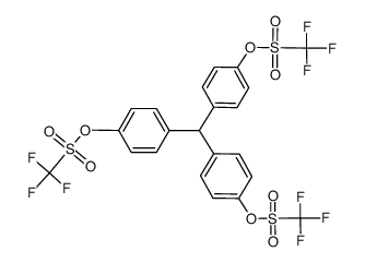 trifluoromethanesulfonic acid methylidynetri-4,1-phenylene ester结构式