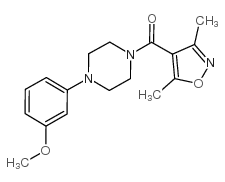 Methanone, (3,5-dimethyl-4-isoxazolyl)[4-(3-methoxyphenyl)-1-piperazinyl]- Structure