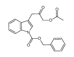 benzyl 3-(3-acetoxy-2-oxopropyl)-1H-indole-1-carboxylate结构式