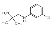 N-(2-氨基-2-甲基丙基)-N-(3-氯苯基)胺结构式