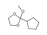 2-cyclopentyl-2-methoxy-[1,3]dioxolane结构式