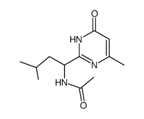N-(3-methyl-1-(4-methyl-6-oxo-1,6-dihydropyrimidin-2-yl)butyl)acetamide Structure