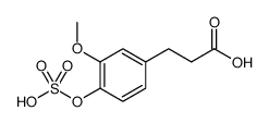 Benzenepropanoic acid, 3-methoxy-4-(sulfooxy) Structure