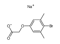 sodium 4-bromo-3,5-dimethylphenoxyacetate Structure