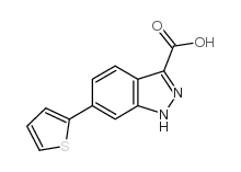 6-噻吩-2-基-1H-吲唑-3-羧酸结构式