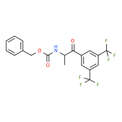 Carbamic acid, N-[(1S)-2-[3,5-bis(trifluoromethyl)phenyl]-1-Methyl-2-oxoethyl]-, phenylmethyl ester结构式