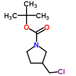 3-氯甲基吡咯烷-1-羧酸叔丁酯结构式
