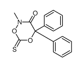 2-methyl-4,4-diphenyl-6-sulfanylidene-1,5,2-dioxazinan-3-one Structure
