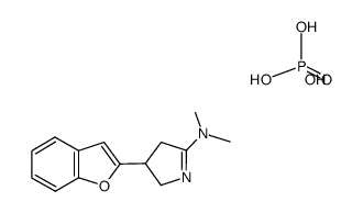(4-Benzofuran-2-yl-4,5-dihydro-3H-pyrrol-2-yl)-dimethyl-amine; compound with phosphoric acid Structure
