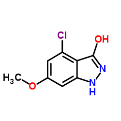 4-Chloro-6-methoxy-1,2-dihydro-3H-indazol-3-one结构式