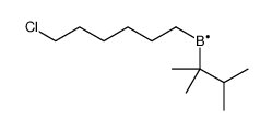 6-chlorohexyl(2,3-dimethylbutan-2-yl)boron结构式