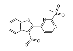 2-(methylsulfonyl)-4-(3-nitrobenzo[b]thiophen-2-yl)pyrimidine Structure