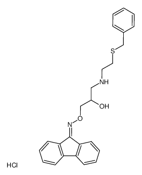 Fluoren-9-one O-[3-(2-benzylsulfanyl-ethylamino)-2-hydroxy-propyl]-oxime; hydrochloride结构式