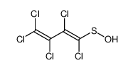 1,1,2,3,4-pentachloro-4-hydroxysulfanylbuta-1,3-diene结构式