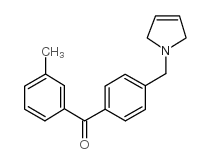 3-METHYL-4'-(3-PYRROLINOMETHYL) BENZOPHENONE结构式