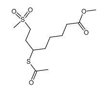 6-Acetylsulfanyl-8-methanesulfonyl-octanoic acid methyl ester结构式