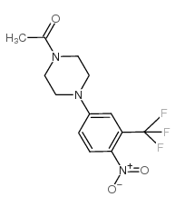 1-(3-三氟甲基-4-硝基苯基)-4-乙酰基哌嗪结构式