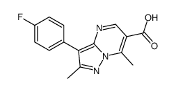 3-(4-FLUOROPHENYL)-2,7-DIMETHYL-PYRAZOLO[1,5-A]PYRIMIDINE-6-CARBOXYLIC ACID结构式
