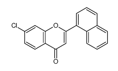 7-chloro-2-naphthalen-1-ylchromen-4-one结构式