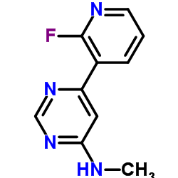 6-(2-Fluorpyridin-3-yl)-N-methylpyrimidin-4-amin Structure