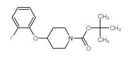 4-(2-氟苯氧基)-1-哌啶甲酸叔丁酯结构式
