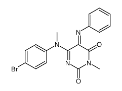 3-methyl-6-(N-methyl-p-bromoanilino)-5-(N-phenylimino)pyrimidine-2,4(3H,5H)-dione Structure