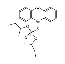 Dithiophosphoric acid O,O'-di-sec-butyl ester S-phenoxarsin-10-yl ester结构式