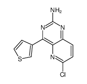 6-chloro-4-(thien-3-yl)-pyrido[3,2-d]pyrimidin-2-ylamine结构式