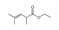 (S)-2,4-Dimethyl-pent-3-enoic acid ethyl ester结构式