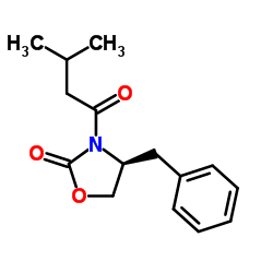 (S)-3-(3-甲基丁酰基)-4-苄基-2-恶唑烷酮结构式