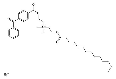 2-(4-benzoylbenzoyl)oxyethyl-dimethyl-(2-tetradecanoyloxyethyl)azanium,bromide Structure