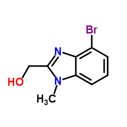 (4-溴-1-甲基-1H-苯并[d]咪唑-2-基)甲醇结构式