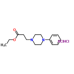 Ethyl 3-(4-phenyl-1-piperazinyl)propanoate dihydrochloride Structure