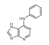 N-苯基-N-(9H-嘌呤-6-基)胺结构式